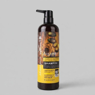 شامپو تقویتکننده و ضد ریزش مو لایتنس مدل Argan Oil حجم 900 میلیلیتر، حاوی روغن آرگان و پروتئین، مناسب انواع مو، نرمکننده، حجمدهنده، فاقد سولفات و پارابن